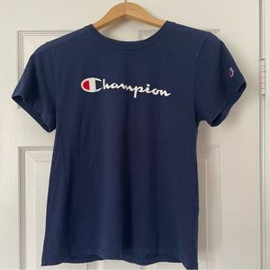 champion blue tshirt top (S)